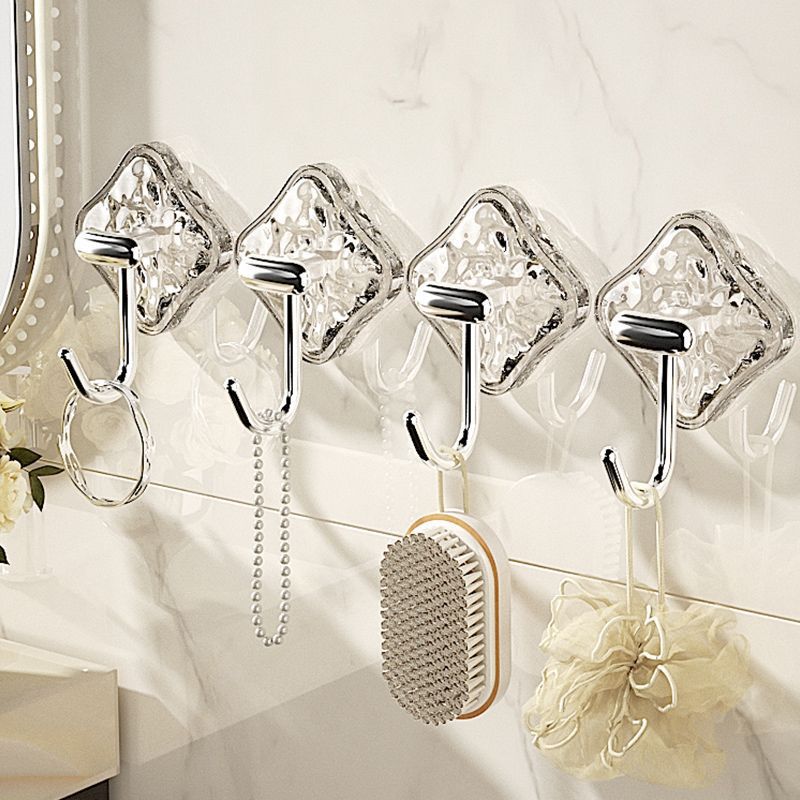 Affordable Luxury Style Glacier Pattern Hook Hook Strong Load-Bearing Punch-Free Seamless Adhesive Bathroom Door Hanging Clothes Hook