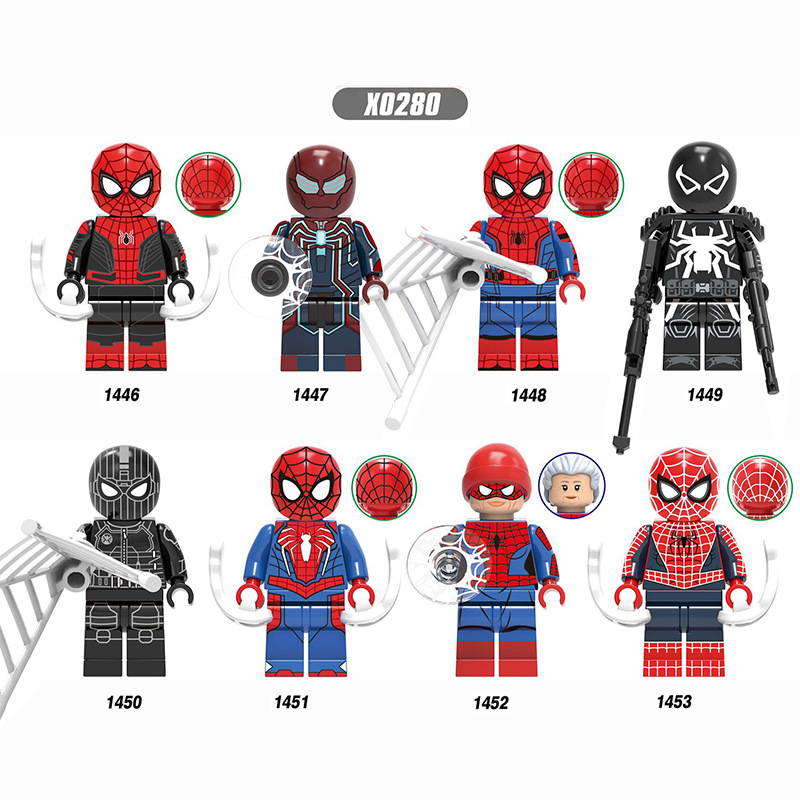 蜘蛛spider man积木人仔小颗粒玩具兼容乐高漫威marvel专供跨境