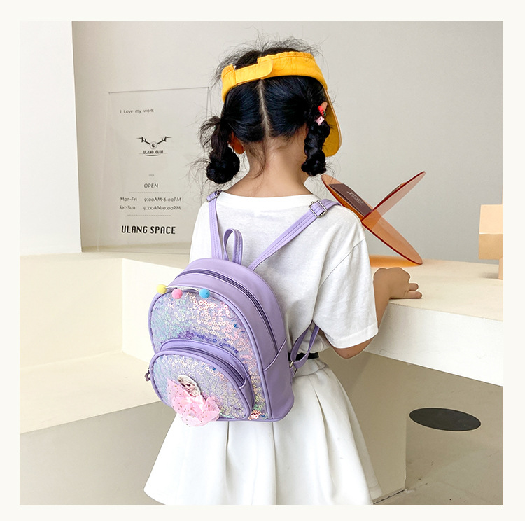 Kindergarten Schoolbag Little Girl Children Backpack 3-6 Years Old Big and Small Class Trendy Cute Sequined Princess Girl Backpack