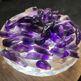 天然紫水晶碎石摆件 大颗粒香薰石消磁石鱼缸花盆长牙狗牙石批发