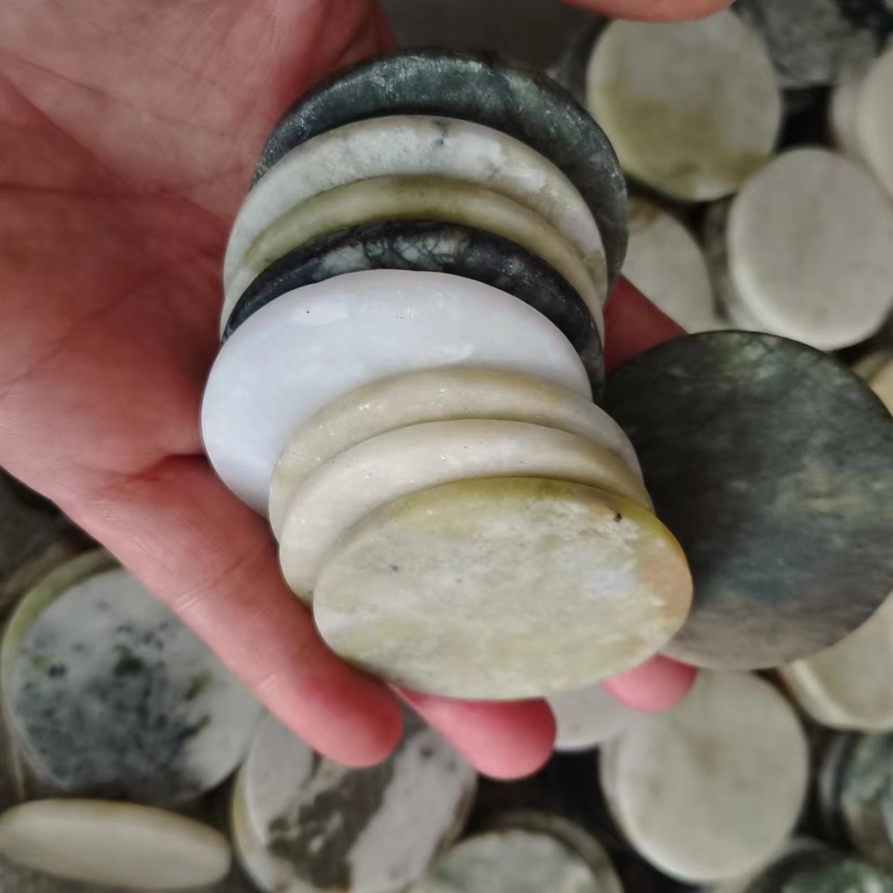 打水漂专用石头水漂漂打水漂专用石头绘画石团建比赛娱乐水漂片石