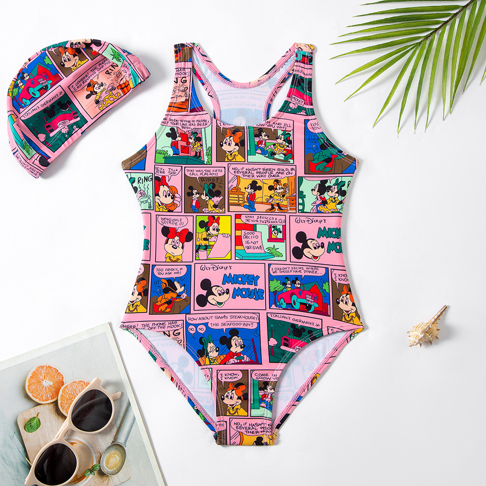 Children's Professional Swimsuit Middle and Big Children and Girls Learn Swimming Training Triangle One-Piece Swimsuit
