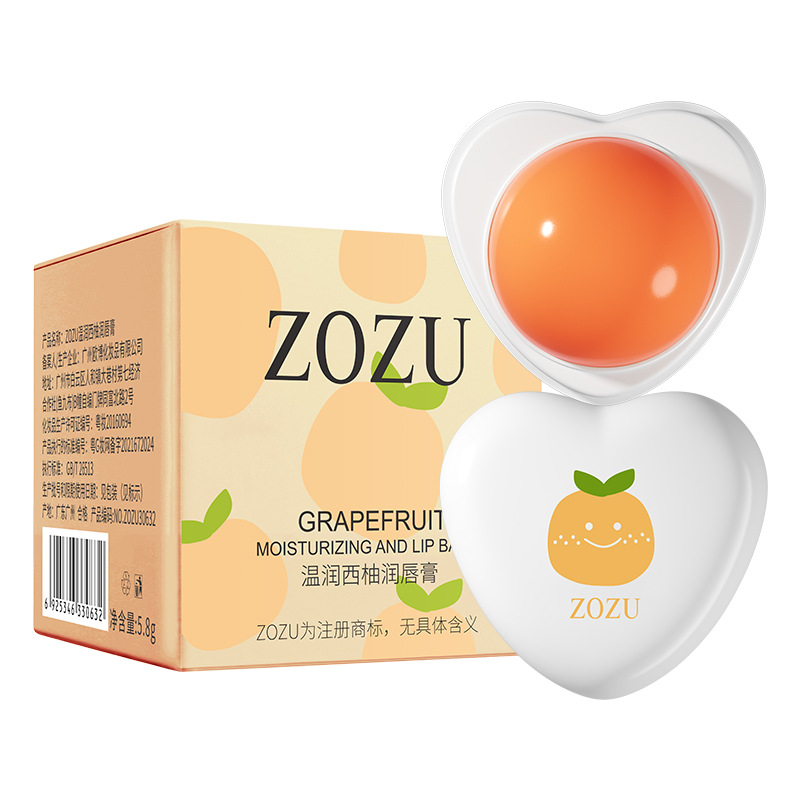 Zozu Fruit Flavor Lip Balm 5.8G Hydrating Moisturizing and Nourishing Lip Small Portable Little Pudding Lipstick Wholesale