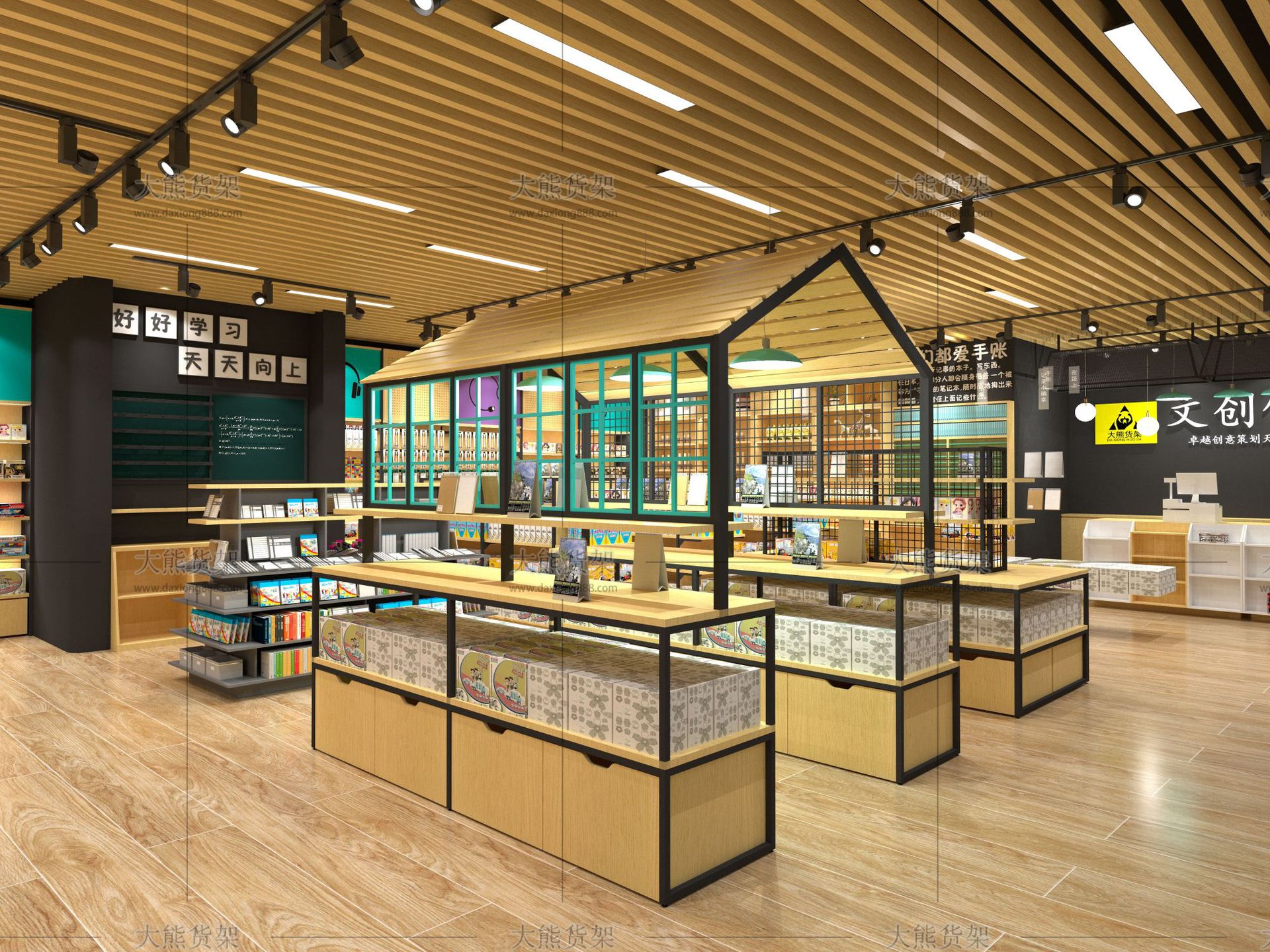 文具店货架书本展示架玩具笔耳环耳饰百货精品店货架饰品展示柜