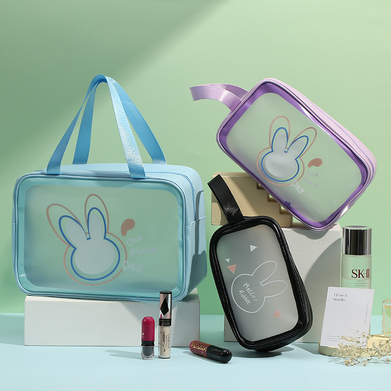 New Wash Bag Factory Wholesale Cartoon Rabbit Print More than Cosmetic Bag Style Convenient Cosmetic Storage Bag