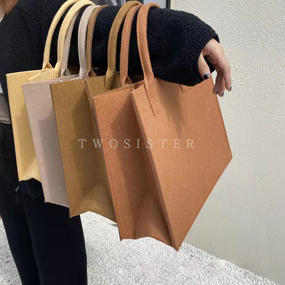 Tote Felt Bag Handbag Fashion Versatile Creative Large Capacity Shopping Bag Gift Bag Storage Bag Printed Logo