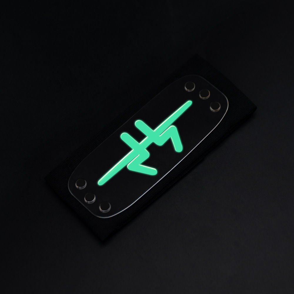 火影动漫忍者周边木叶叛忍标志cosplay夜光护额头带发饰品现货批