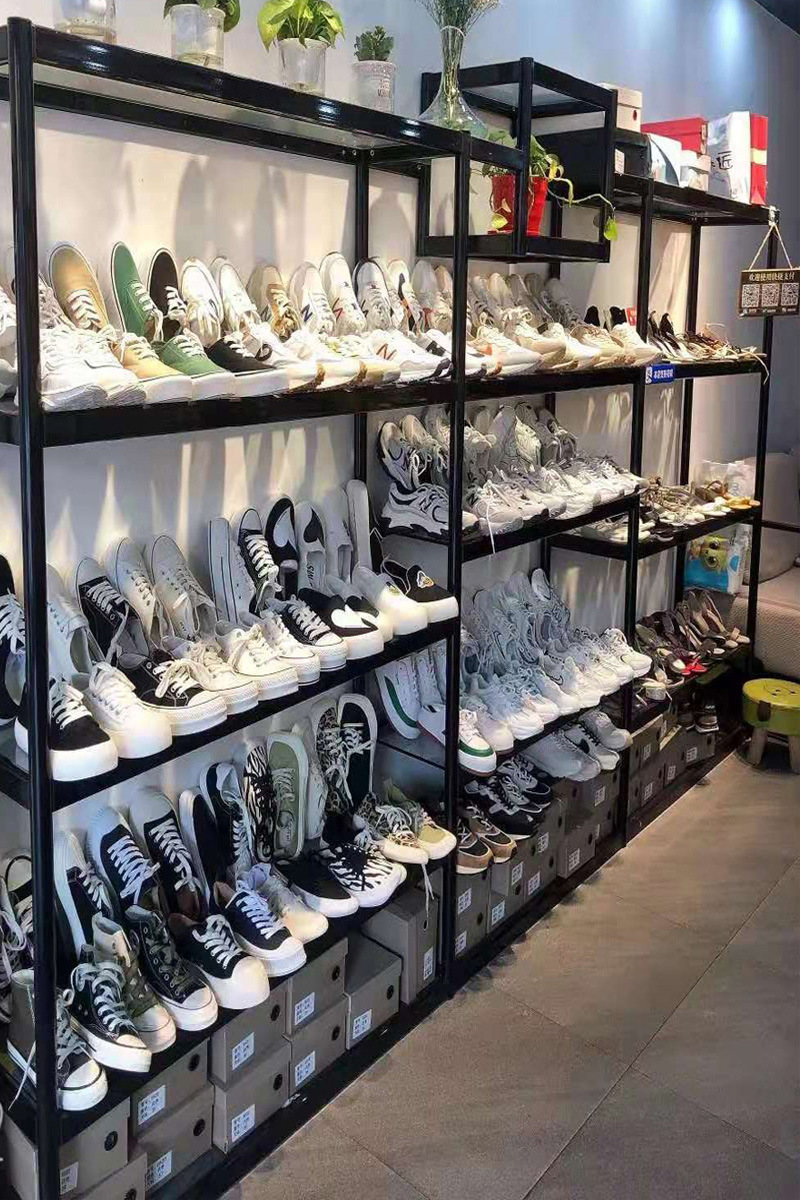 铝合金鞋店鞋架鞋包货架直播包包展示架组装服装店落地童鞋陈列架