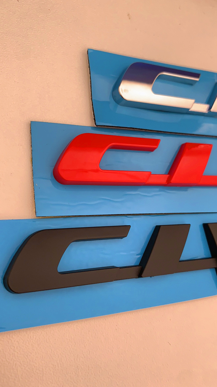适用于思域后车标 civic标 后英文字母标 后尾标车贴 贴标abs尾标
