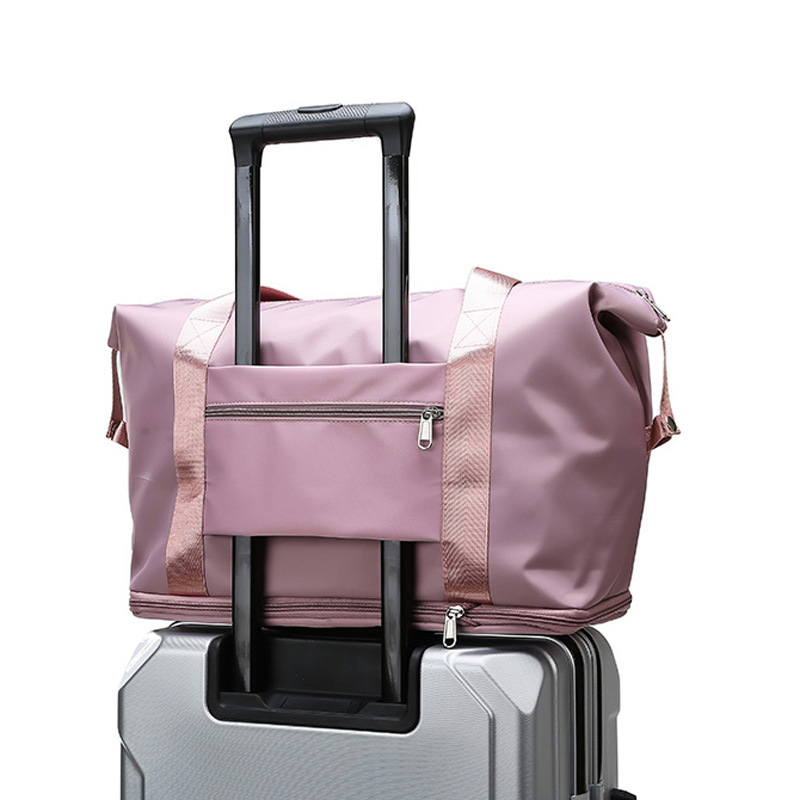 可套拉杆箱上的旅行包女大容量提包短途旅游轻便手提行李包收纳袋
