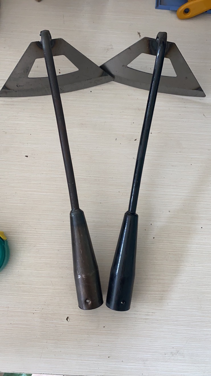 五金工具批发铁把草锄月牙空心弧形小锄头家用园林锄草半圆小锄头