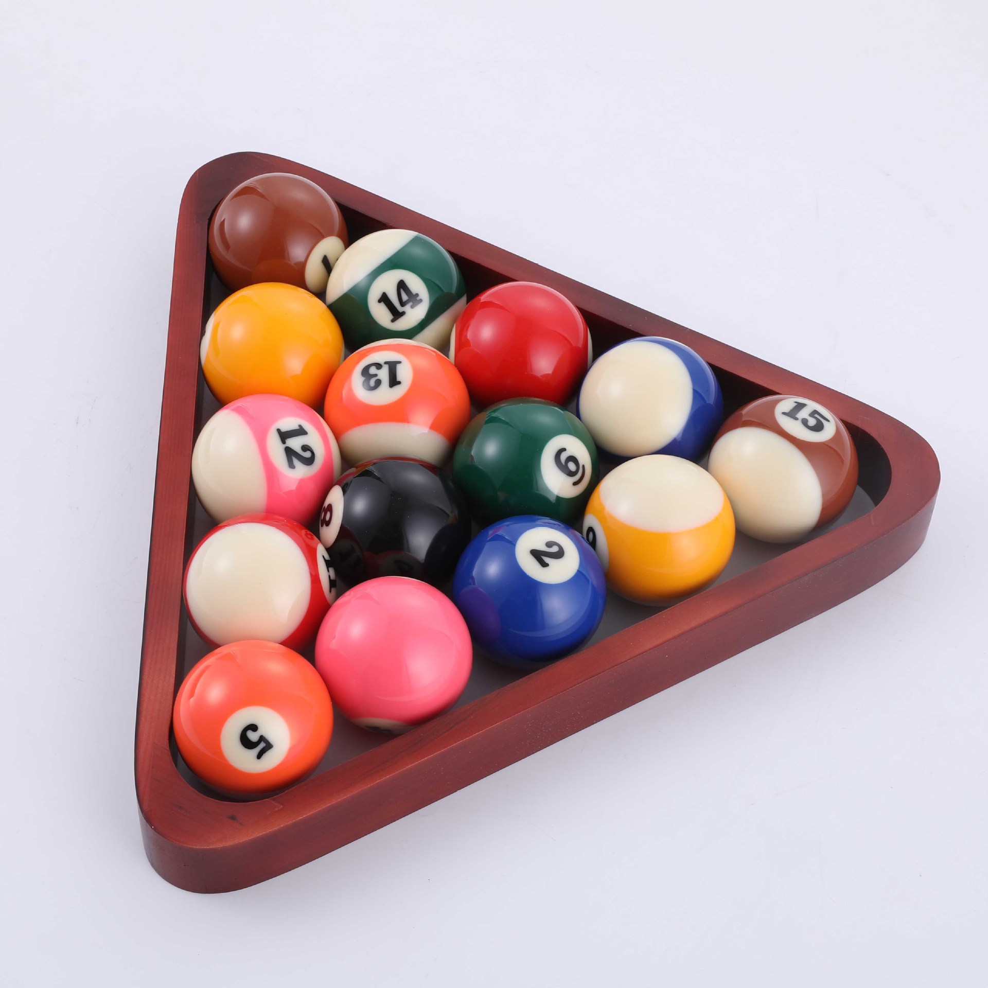 台球子中式黑八桌球整套水晶树脂十六彩球美式九球斯诺克台球