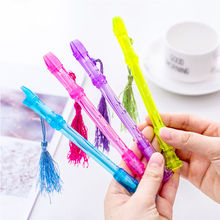 韩版创意文具用品彩色可爱笛子造型可吹黑色水笔儿童个性中性笔