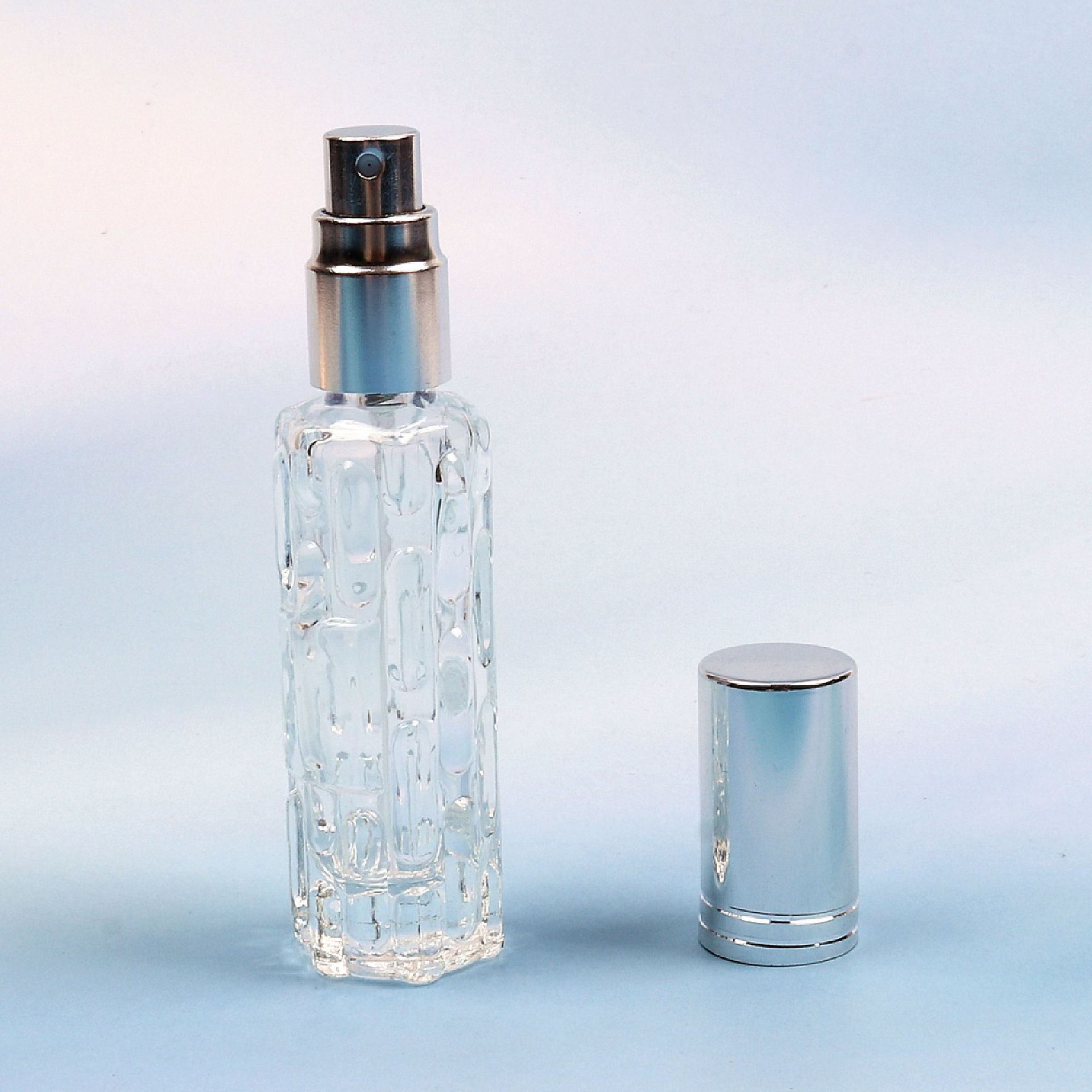 10ml苦瓜形香水玻璃瓶电化铝喷头化妆品分装空瓶香水喷雾瓶现货