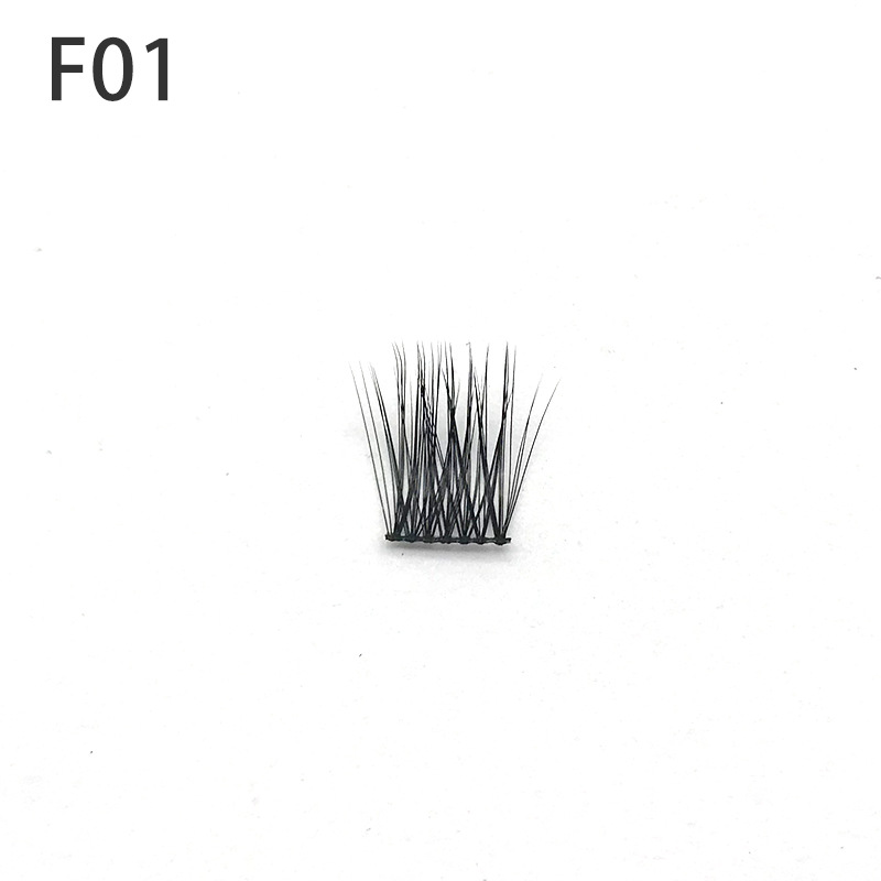 Cross-Border Segmented False Eyelashes Thick Long Single Cluster Self-Grafting Soft Natural Lazy Trilogy Little Devil