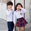 new pattern pupil school uniform Long sleeve kindergarten Park service Class clothes white Long sleeve spring and autumn school uniform Internal lap British style new pattern pupil school uniform Long sleeve kindergarten Park service Class clothes white Long sleeve spring and autumn school uniform Internal lap British style