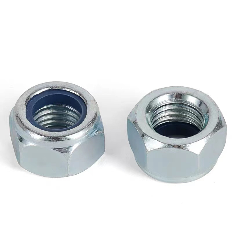 防松自锁螺母 镀锌六角螺帽 高强度尼龙螺母 防脱防松螺帽