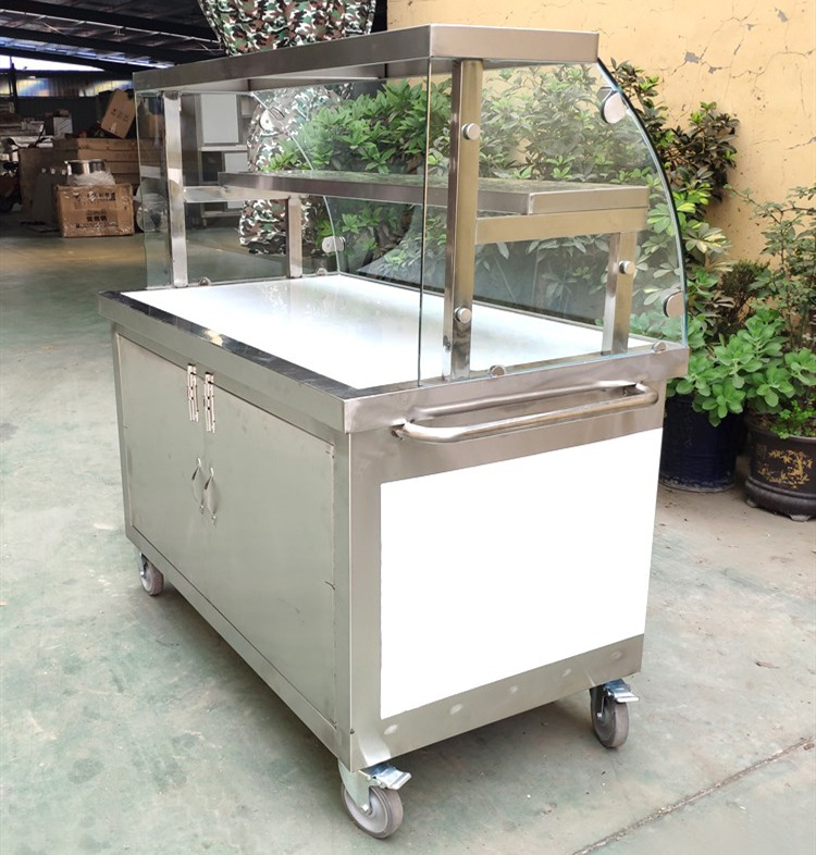 摆地摊卖小吃手推车流动恒温摆地摊小吃车创意摆摊餐车小吃车移动