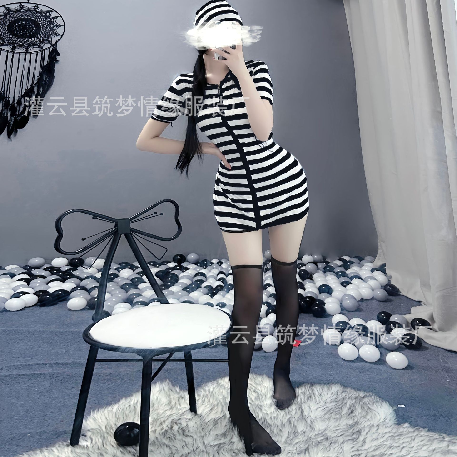 情趣内衣新款女囚套装制服诱惑舞台表演服万圣节服批发代发-阿里巴巴