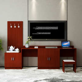 酒店电视柜行李柜组合宾馆标间全套家具旅馆公寓衣柜写字台行李架