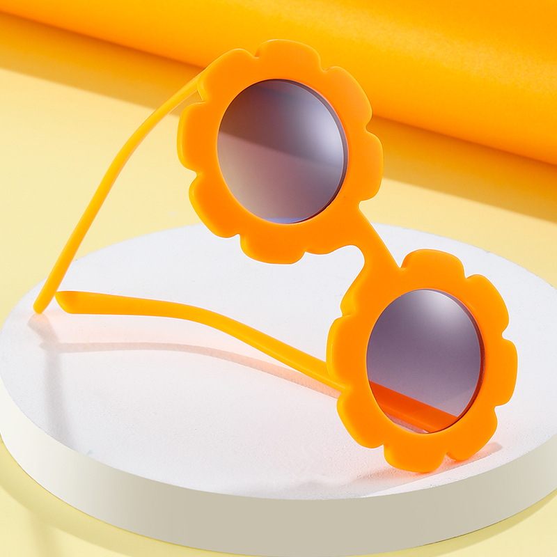 3109 Multi-Color Fashion Children's SUNFLOWER Sunglasses New Cross-Border Fashion Baby UV Protection Sunglasses PC Sheet