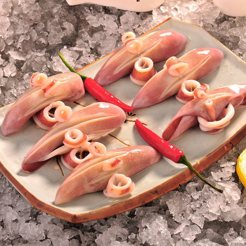 无冰新鲜牛角花鱿鱼耳花速冻鱿鱼花水产海鲜火锅食材冷链包邮