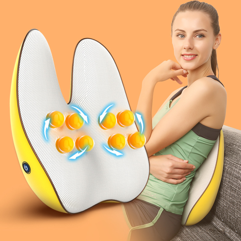 按摩枕腰靠电动按摩靠垫靠枕办公室腰椎腰部按摩器靠背腰枕揉捏