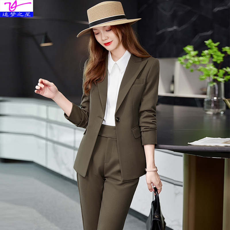 职业装西装套装女长袖秋新款公务员面试正装商务高级感西服工作服