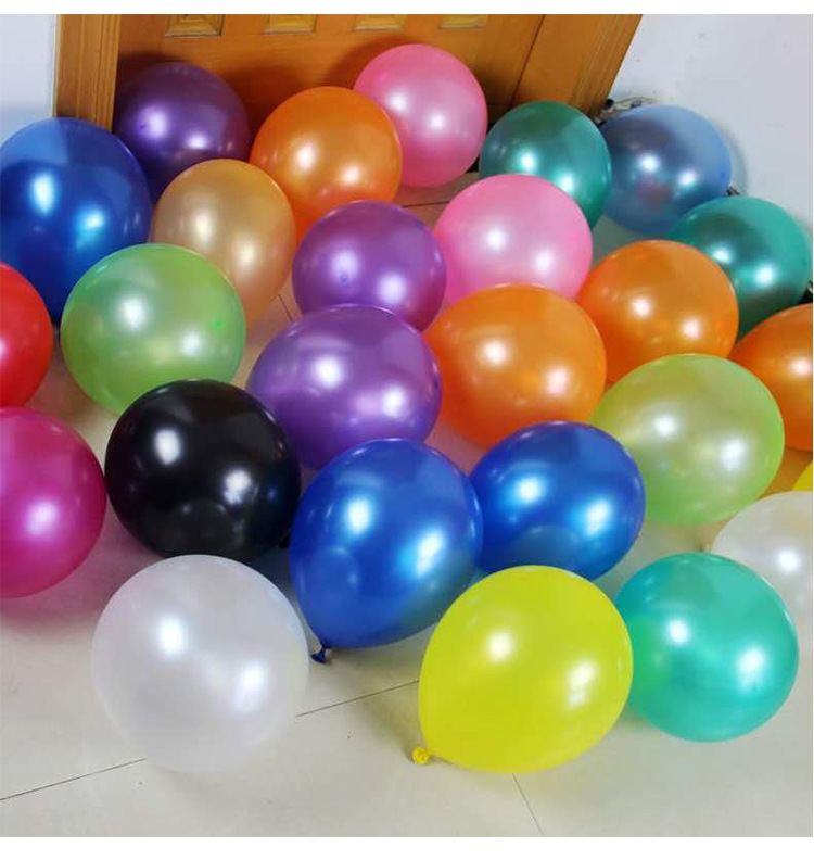 10寸加厚珠光乳胶气球12寸圆形装饰乳婚庆用品拱门气球厂家批发