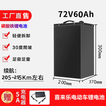72v60ah 大容量锂电 磷酸铁锂电池 大容量动力电瓶-阿里巴巴