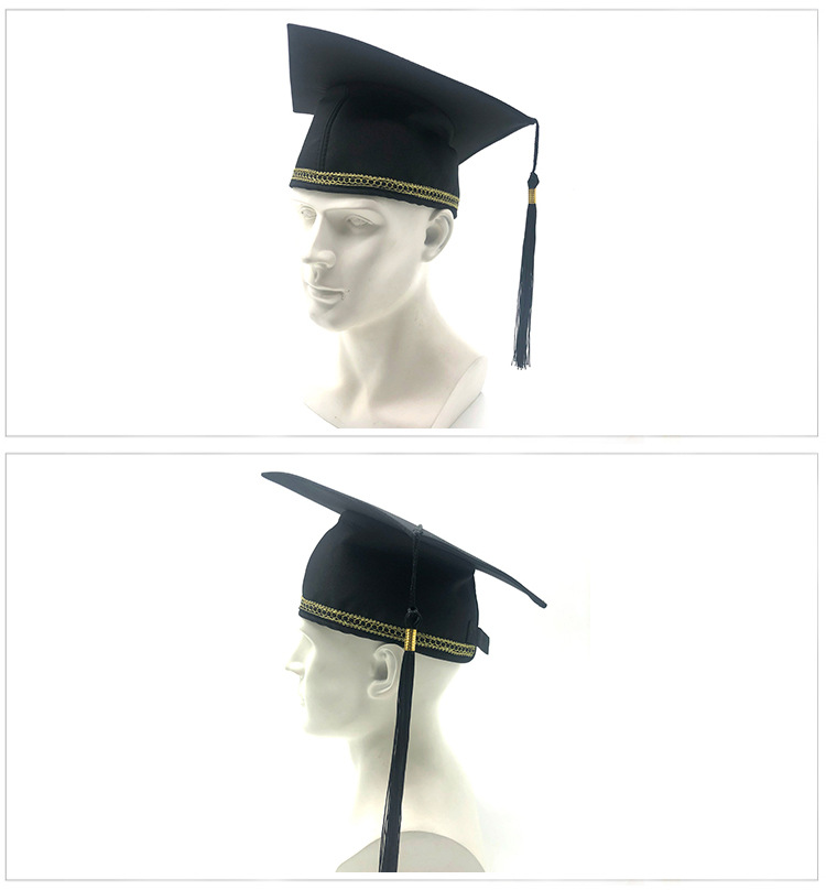 2021流苏博士帽大学毕业典礼帽硕士帽儿童学位表演帽印字