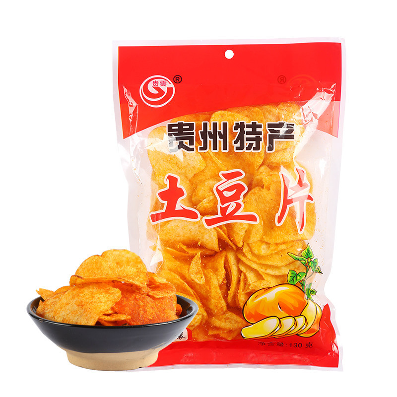 贵州特产网红小吃麻辣土豆片洋芋片香脆小零食薯片超市食品大批发