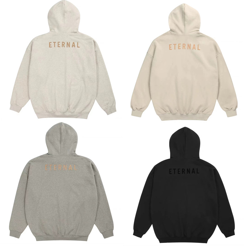 fear of god fog第八季主线eternal永恒系列男女植绒印花连帽卫衣