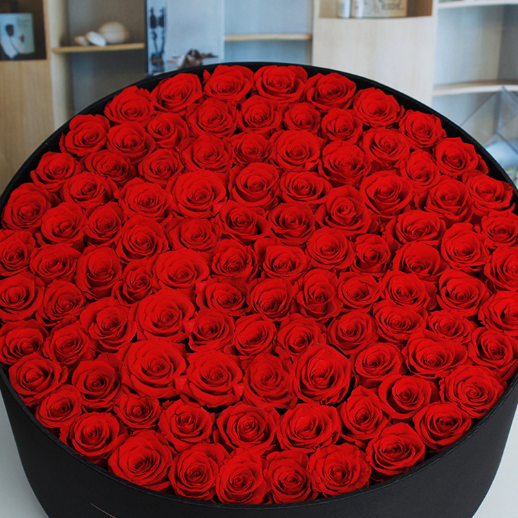 云南永生花玫瑰礼盒节庆生日送女友礼物99朵玫瑰保鲜花国庆节