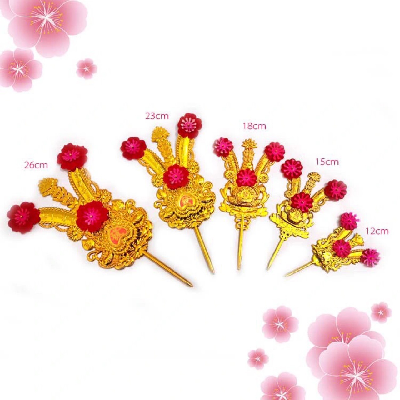 潮汕用品金花 潮汕香炉金花红绸 家用小号美化金花-阿里巴巴