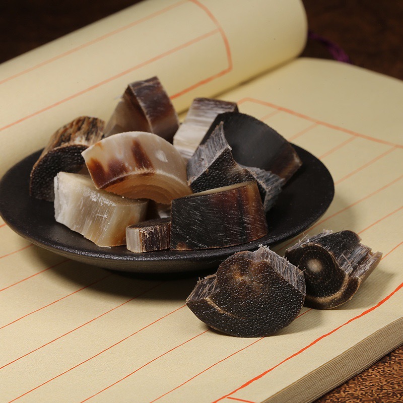 仿真披毛犀牛角切块纹路纹理清晰吊坠平安扣做珠子牛角仿制碎块料