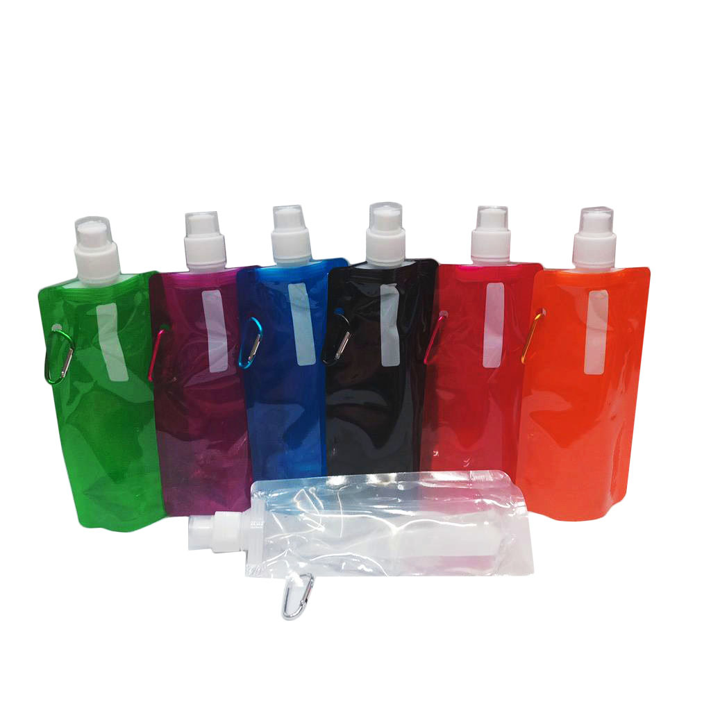 Portable PE Folding Water Bag with Lock Mountaineering Water Bag Outdoor Sports Soft Water Bottle Simple Ice Pack RS-2256