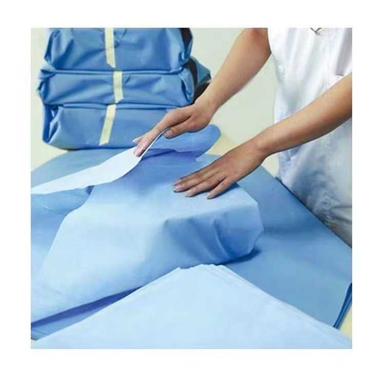 澳泉牌50gsm一次性消毒灭菌包装无纺布蓝色供应室包布批发
