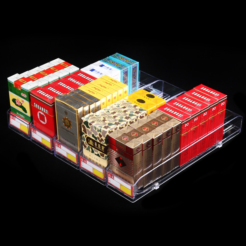 推烟器烟架推进器双层自动弹出推拉单边双边超市中支烟盒展示架子