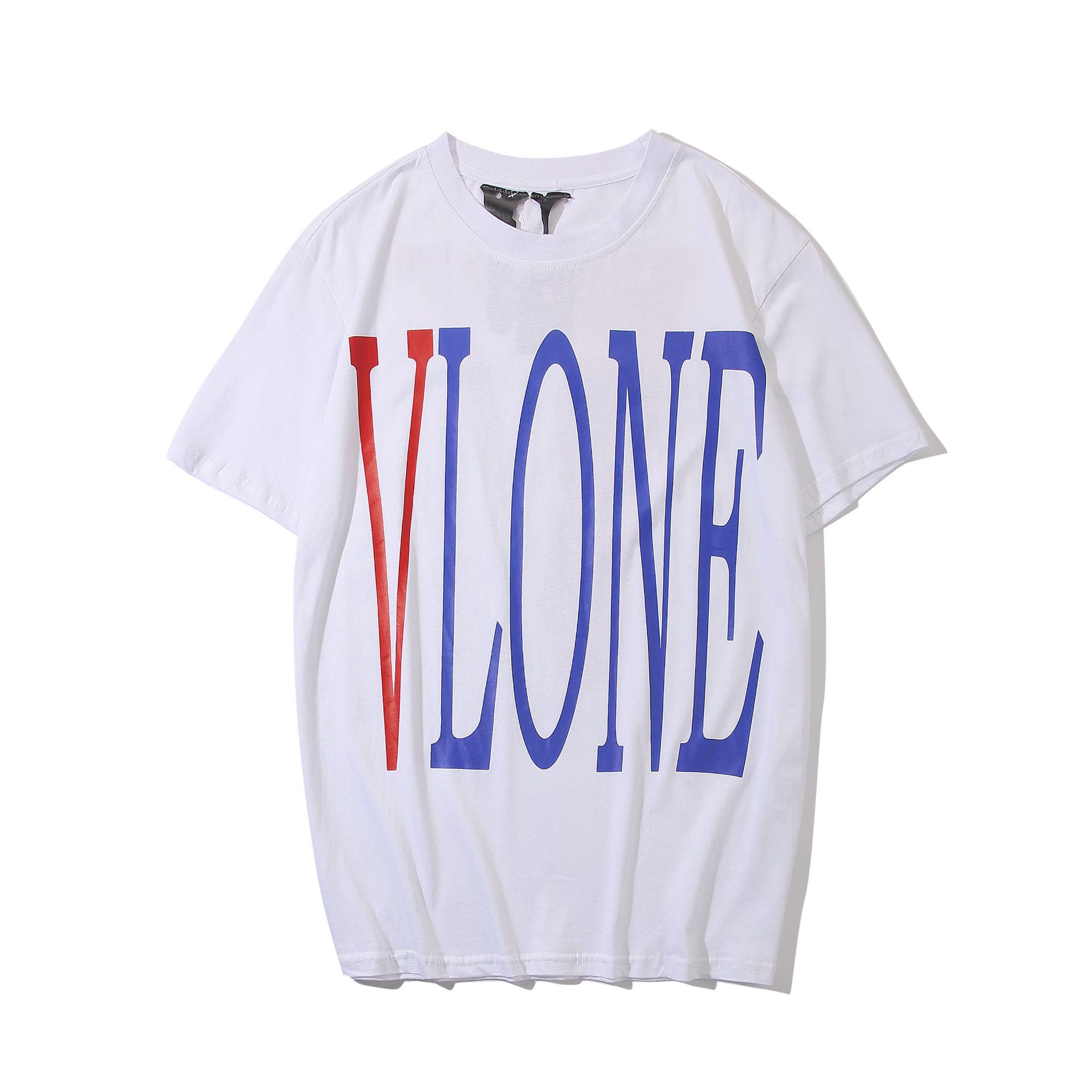 春夏陈冠希同款潮牌vlone独立日t恤宽松大v男女情侣短袖tee