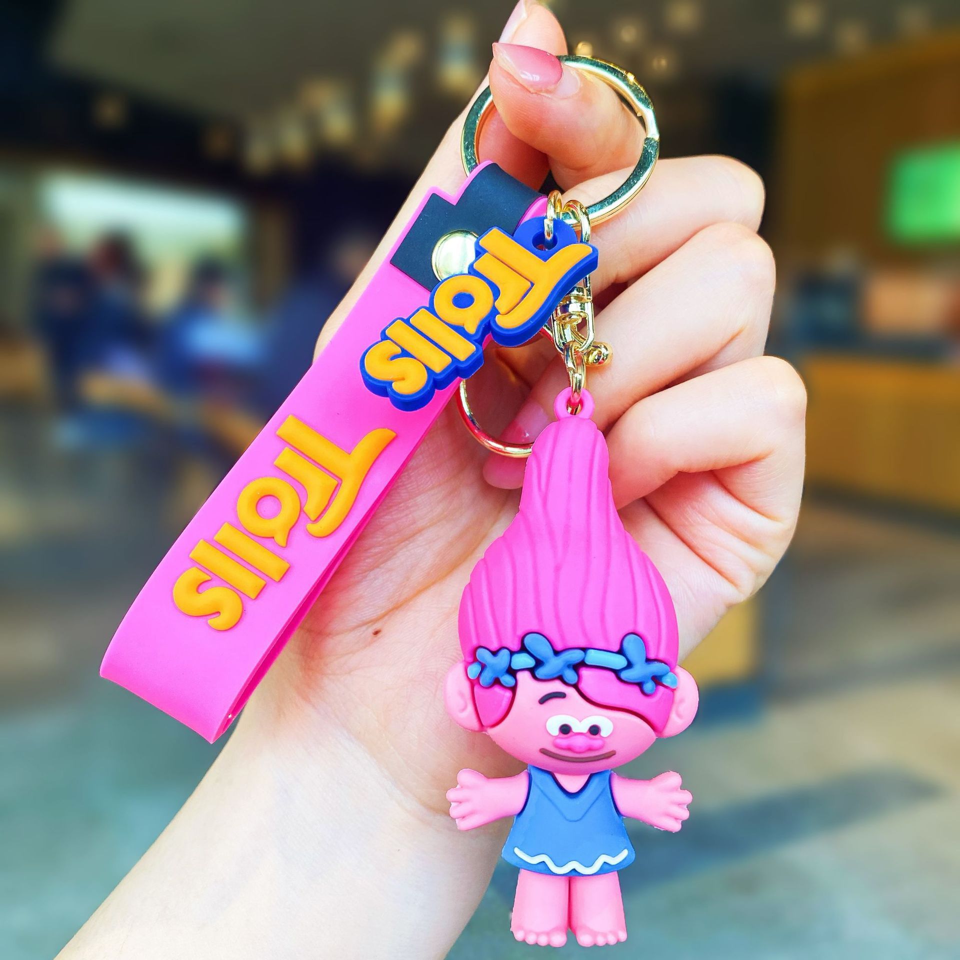 Cross-Border Hot Selling Creative Cartoon Keychain Cute Magic Elf Bobi Doll Bag Pendant Car Key Chain