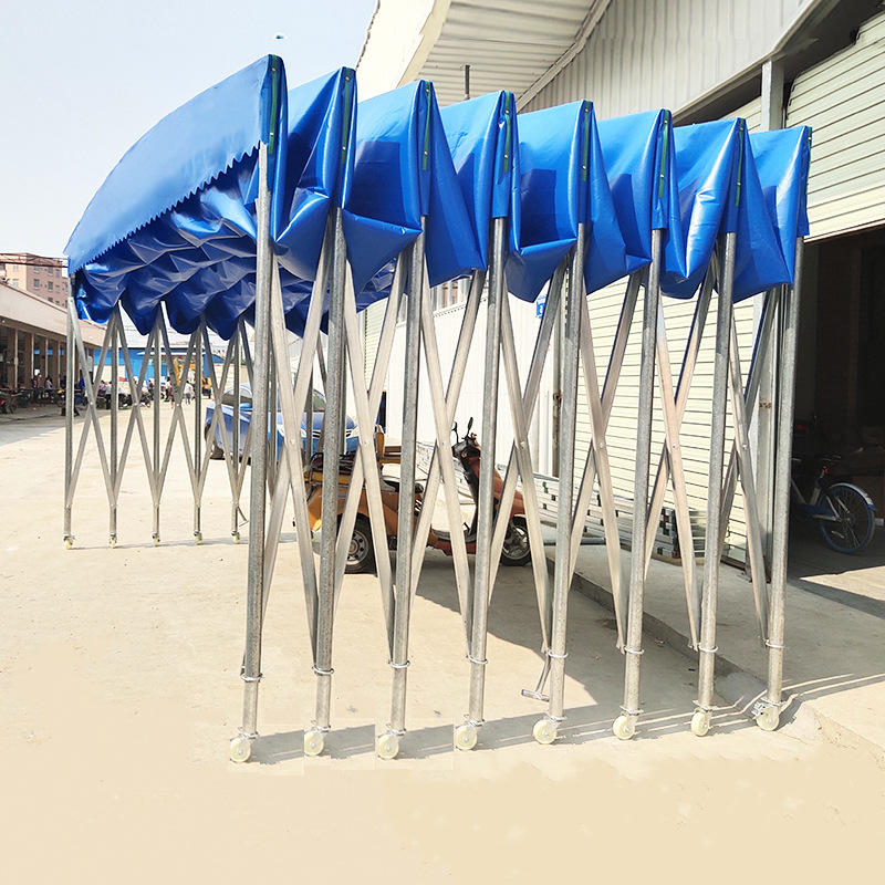 大棚子收缩遮阳棚活动伸缩式帐篷户外折叠遮雨棚防雨移动推拉蓬