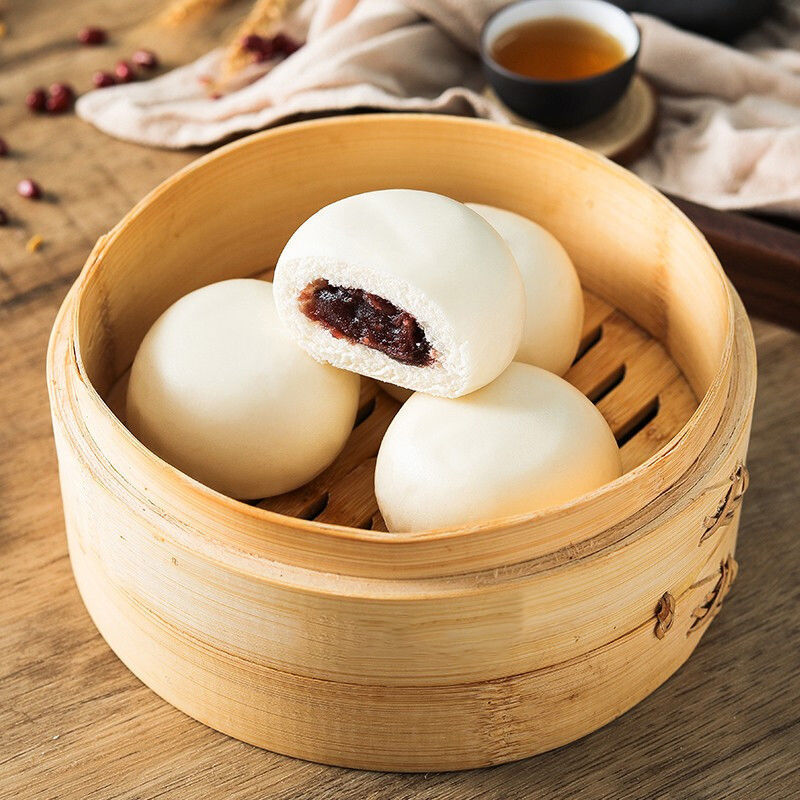 速冻食品奶黄包/豆沙包/奶香馒头早餐代餐包蒸煮速食面点包子批发