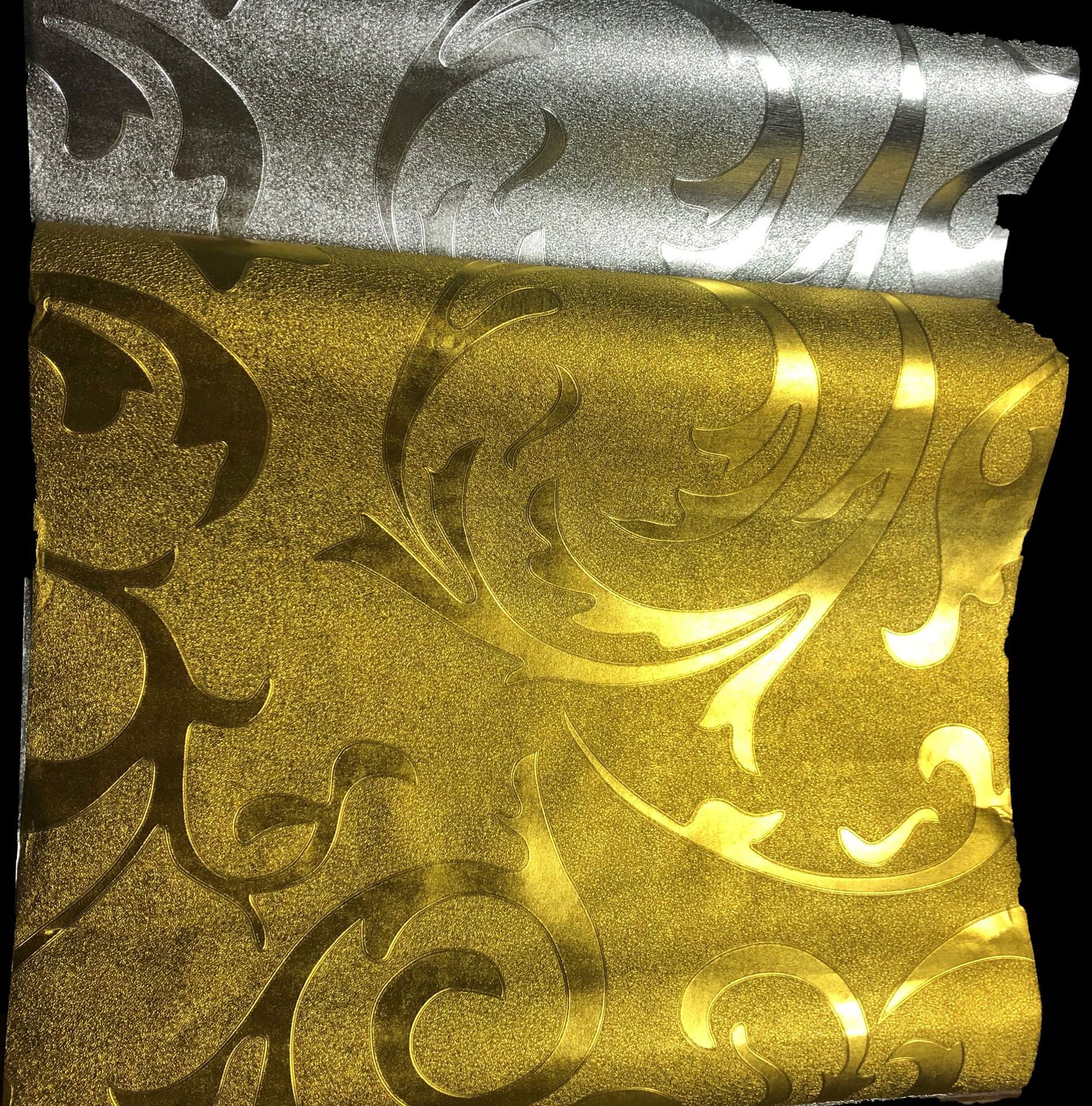 新品pvc墙纸仿金银箔庄严壁纸娱乐场所