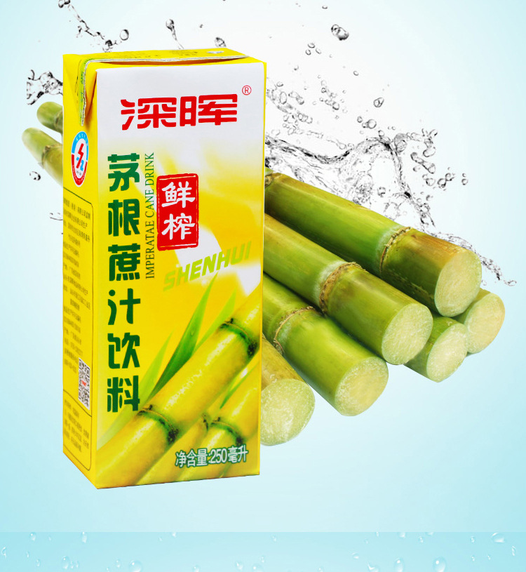 深晖茅根甘蔗汁250ml*24盒装 夏季解渴果汁饮料 整箱支持食品出口