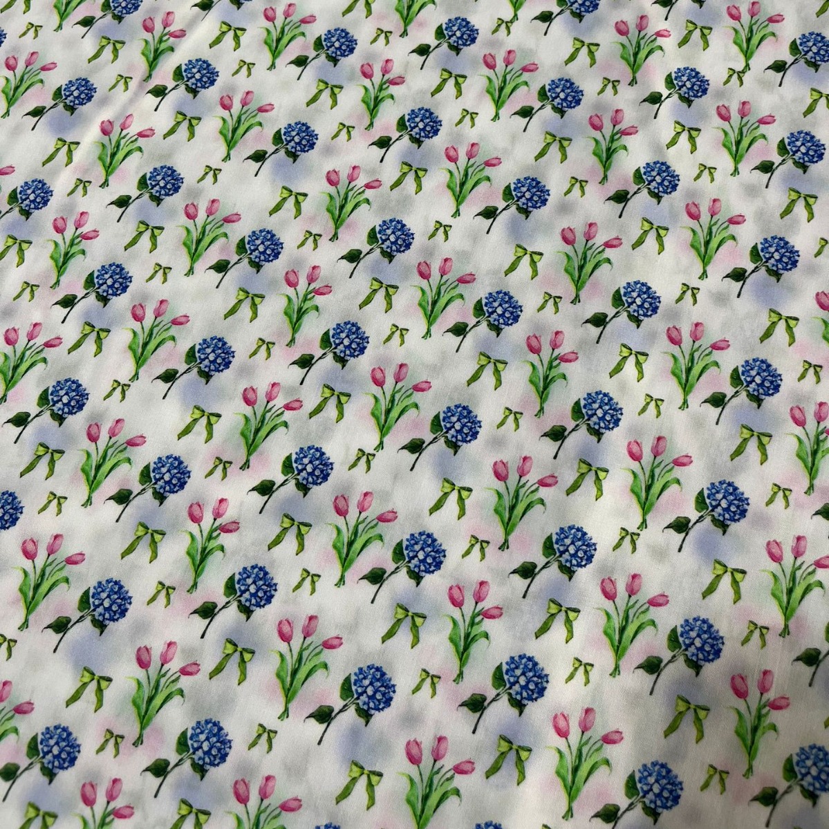 数码印花 45支棉绸 小清新 花朵花型(垂感较好)diy 爆款女装童