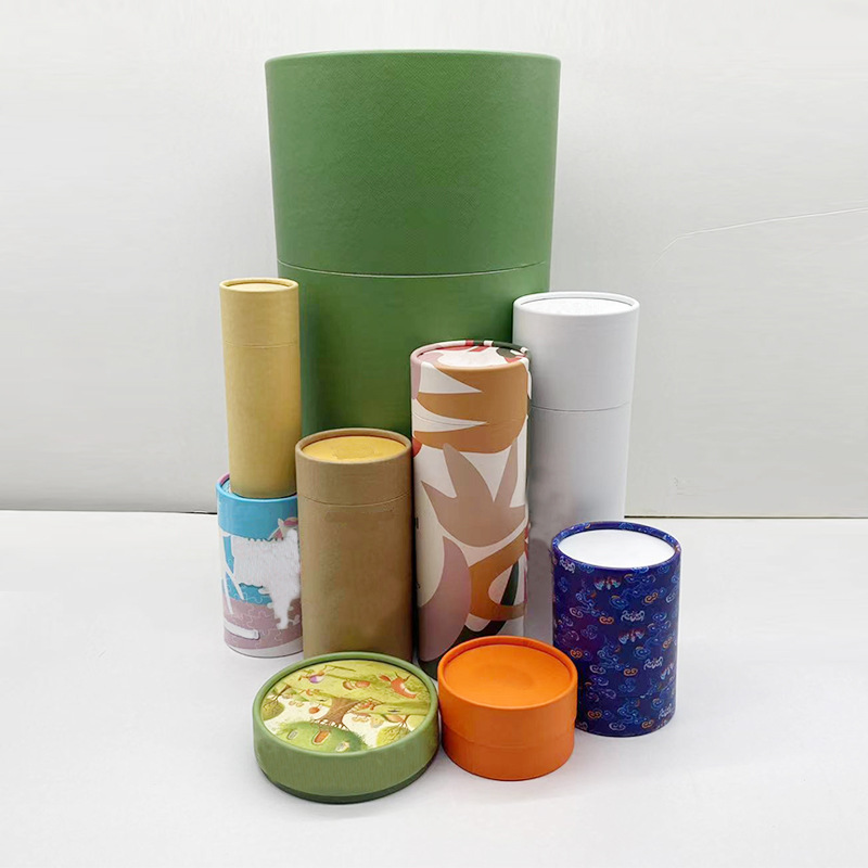 学习文具纸罐圆筒铅笔蜡笔文具笔彩色笔圆筒纸罐加印logo包装纸筒
