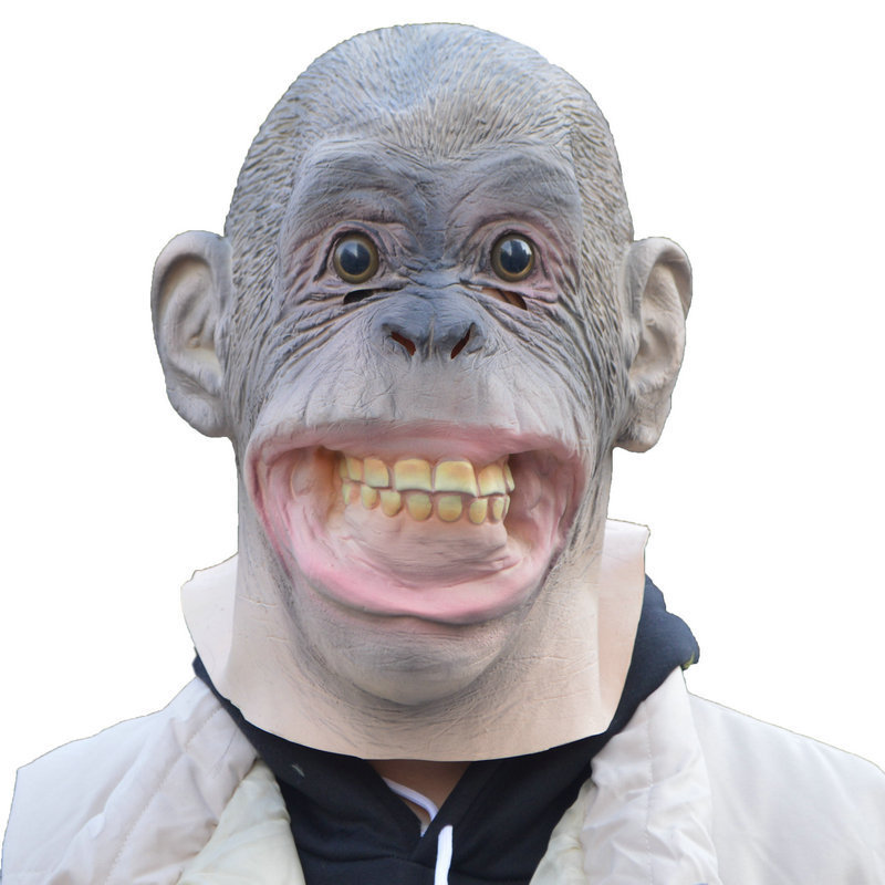 金刚猩猩面具大耳猴子面具人猿泰山猿猴头套面具仿真恐怖动物演出