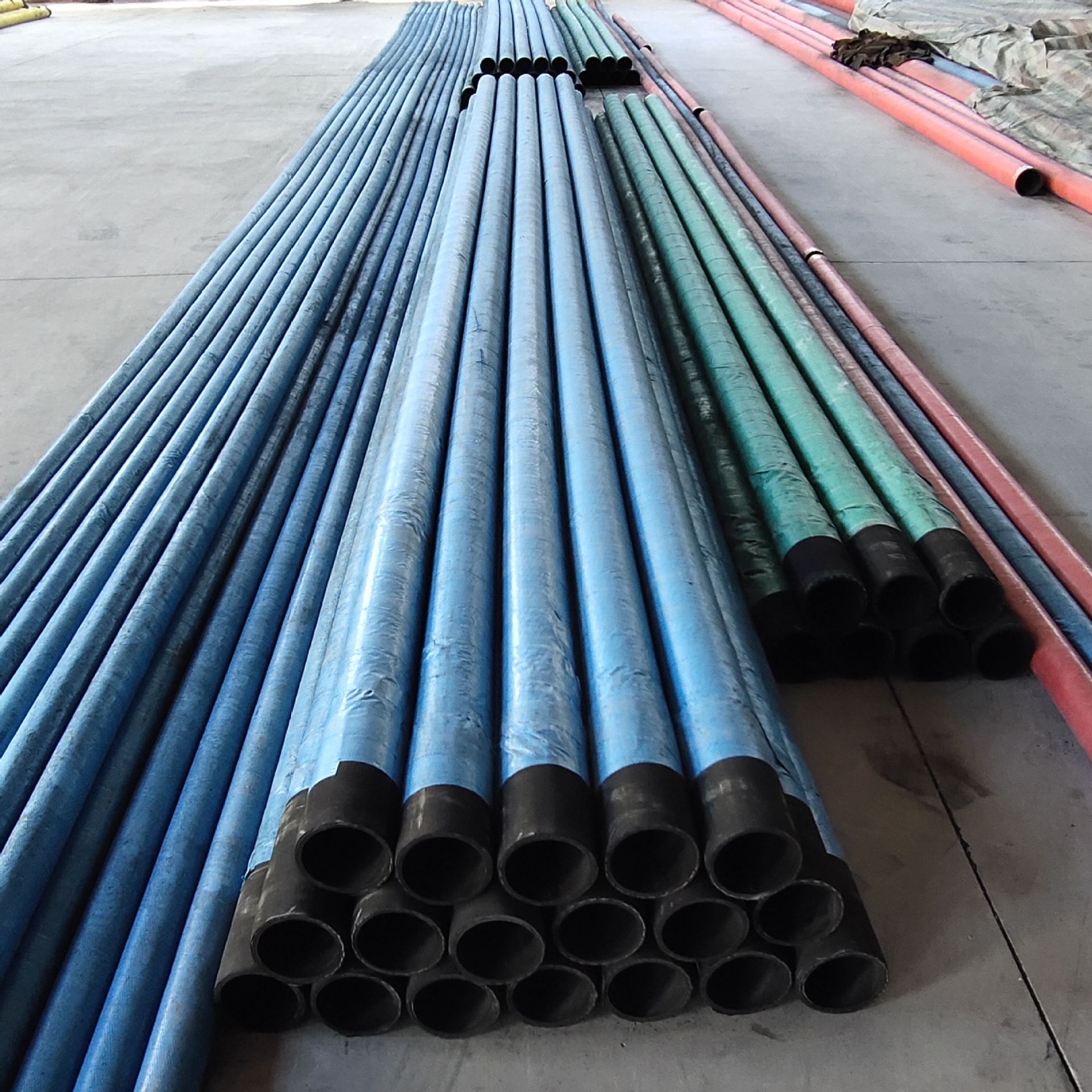 大口径双层钢丝编织胶管 沟槽接头内螺纹胶管总成 法兰高压胶管