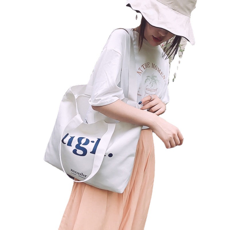 2024 New Ins Shoulder Mother and Daughter Canvas Bag Idle Style Canvas Bag Japanese Style Students Canvas Bag Canvas Bag Women's Crossbody